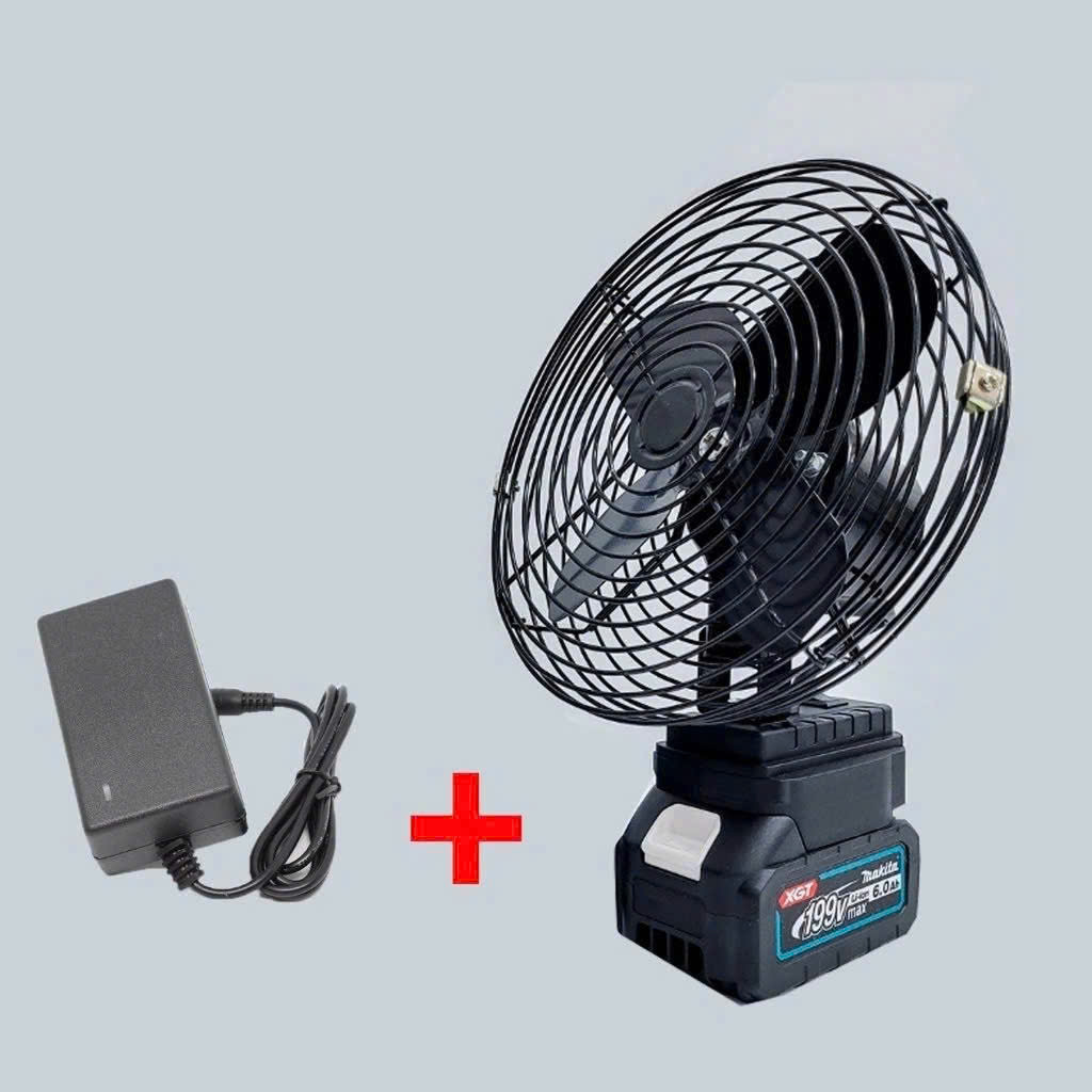 Quạt tích điện Chân Pin Phổ Thông,Quạt Pin 8 inch Sử Dụng Pin 10cell
