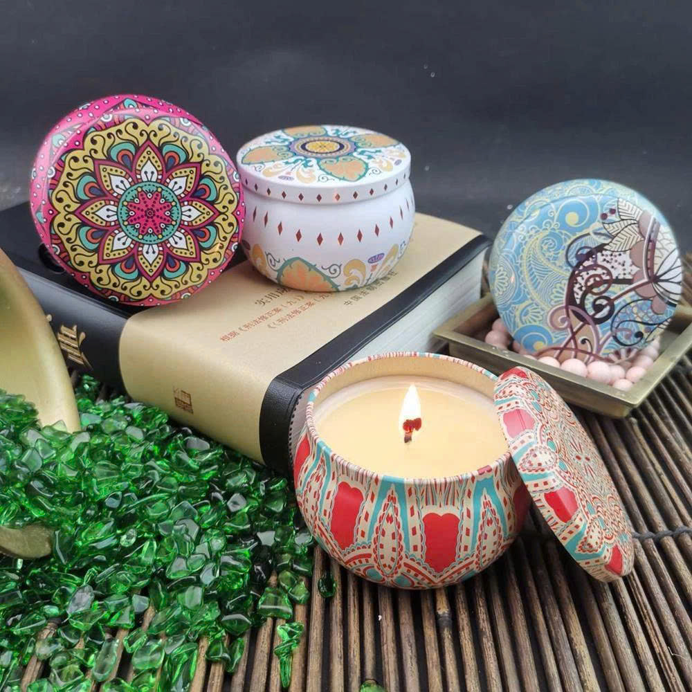Nến Thơm Tinh Dầu Thiên Nhiên Phong Cách Hoa Khô Thảo Mộc