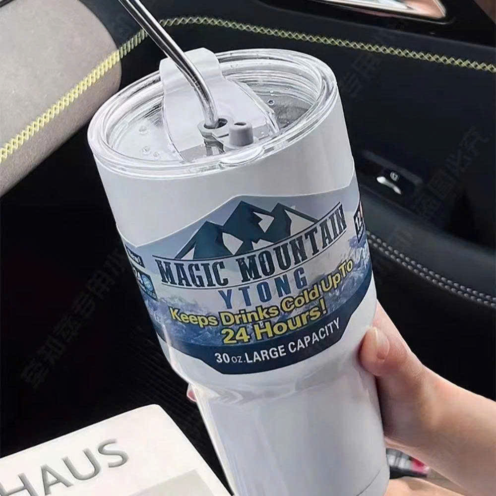 Cốc giữ nhiệt 900ml kèm ống hút inox