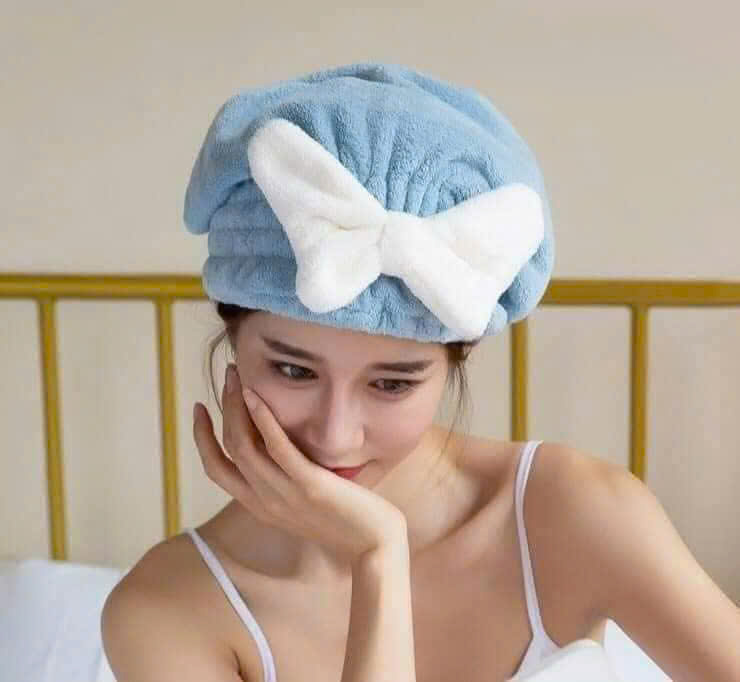 Khăn Ủ Tóc,Mũ Quấn Tóc Nơ To sieuu Xinhh
