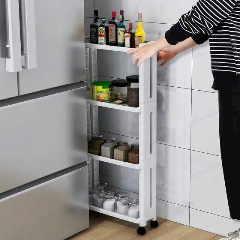 KỆ ĐỰNG ĐỒ GÓC HẸP 4 TẦNG