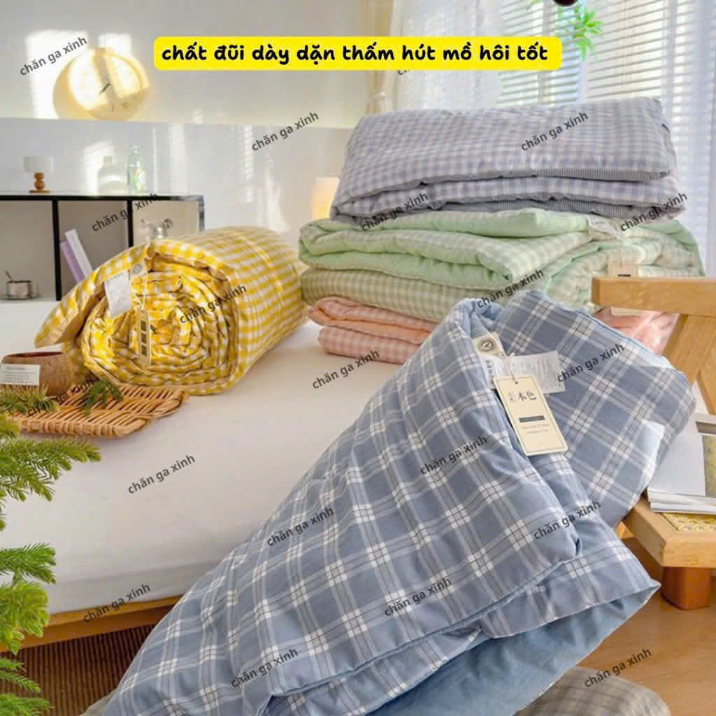 Chăn đũi hè caro Muji Basic 2mx2m3