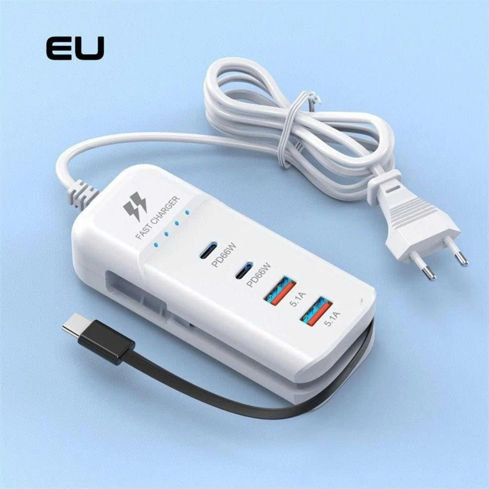 Ổ CẮM SẠC NHANH THÔNG MINH 4 CỔNG 66W KÈM DÂY SẠC