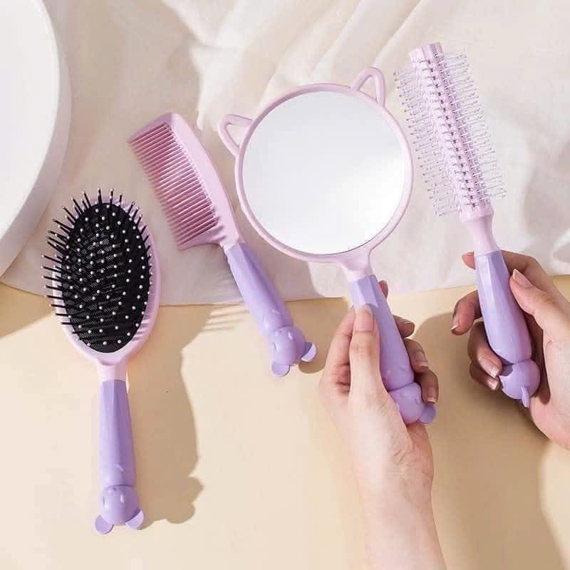 SET 4 LƯỢC HÌNH GẤU CÓ GƯƠNG