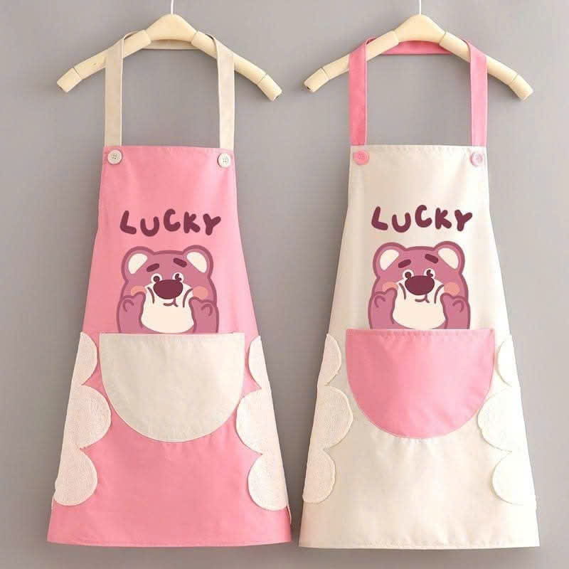 Tạp Dề Nấu Ăn Hình Gấu Dâu Lotso Dễ Thương chống thấm nước