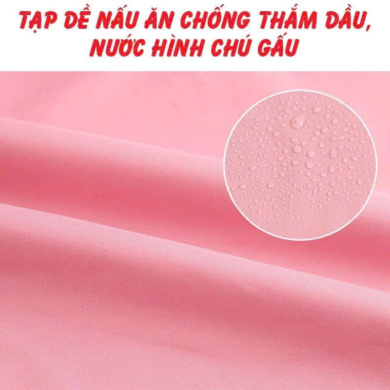 Tạp Dề Nấu Ăn Hình Gấu Dâu Lotso Dễ Thương chống thấm nước