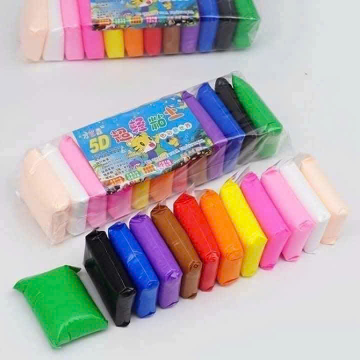 SET 12 CỤC ĐẤT SÉT TỰ KHÔ KHÔNG DÍNH TAY SIÊU NHẸ