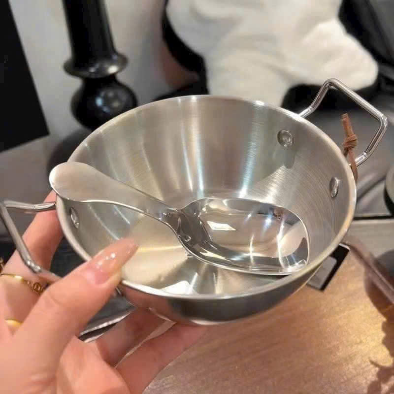 Bát 2 Quai Kèm Thìa Phong Cách Hàn Quốc – Thép Không Gỉ