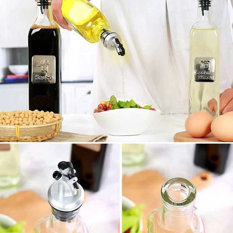 BÌNH RÓT DẦU THUỶ TINH CÓ VÒI CHỐNG TRÀN 250ml