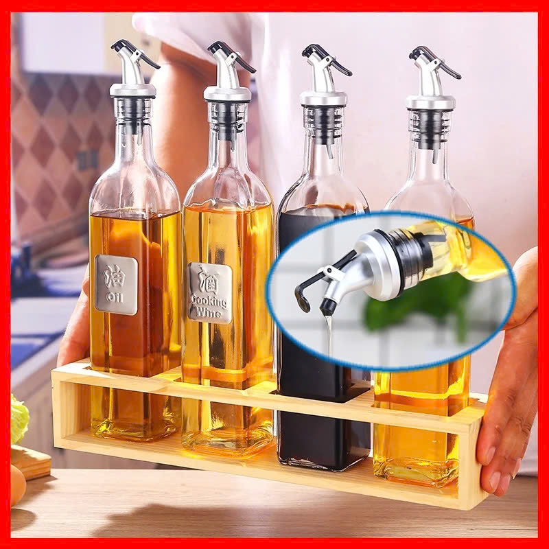 BÌNH RÓT DẦU THUỶ TINH CÓ VÒI CHỐNG TRÀN 250ml