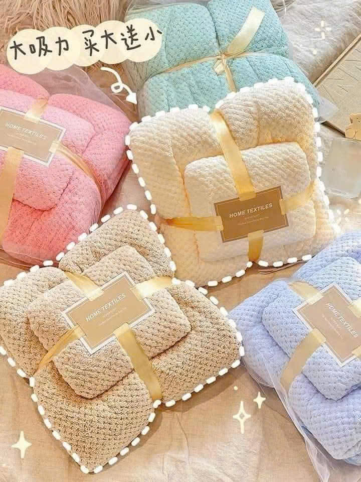 Set Khăn Tắm và Khăn Mặt Siêu Mềm Mịn