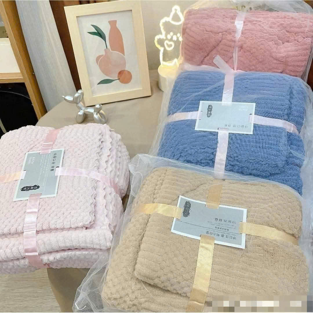 Set Khăn Tắm và Khăn Mặt Siêu Mềm Mịn