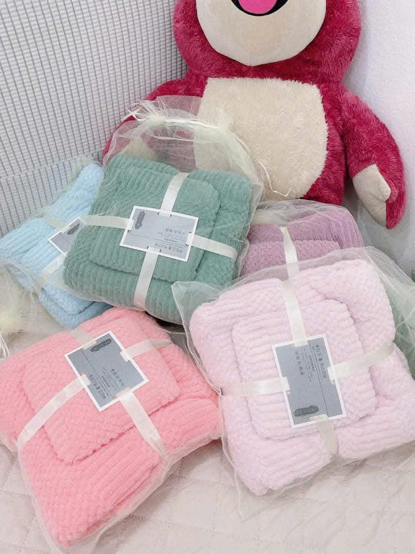Set Khăn Tắm và Khăn Mặt Siêu Mềm Mịn