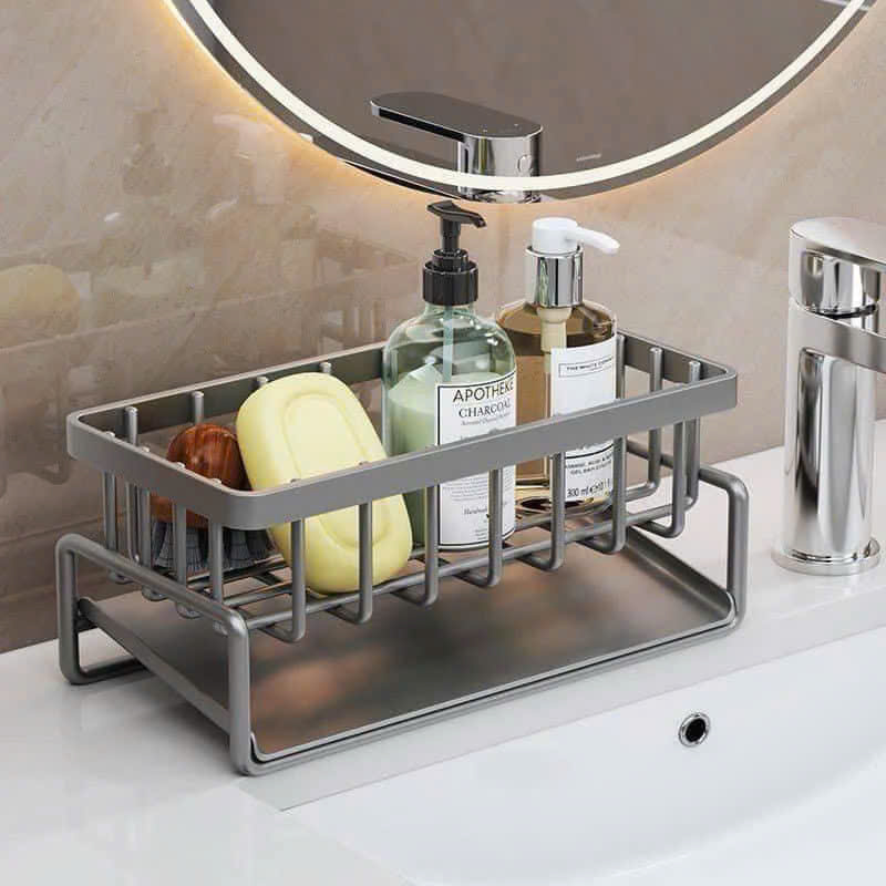 GIÁ ĐỂ ĐỒ BỒN RỬA CHÉN TÍCH HỢP THANH TREO KHĂN TIỆN LỢI