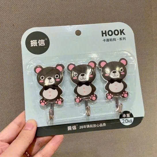 Bộ 3 móc dán tường Hook siêu nhí nhảnh