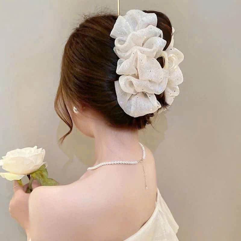 Kẹp tóc Hàn Quốc phối nơ bản to