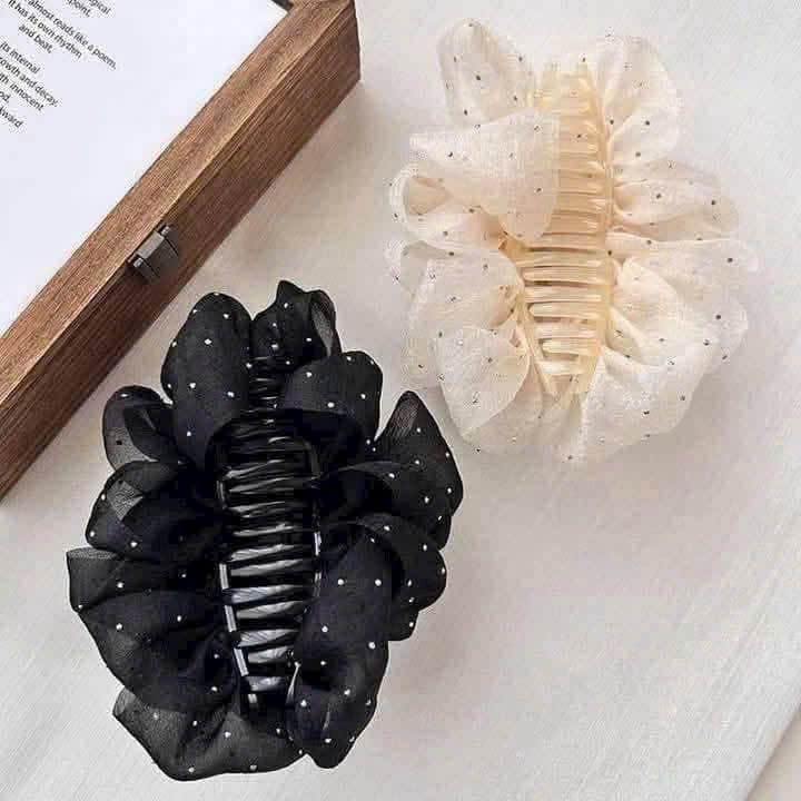 Kẹp tóc Hàn Quốc phối nơ bản to
