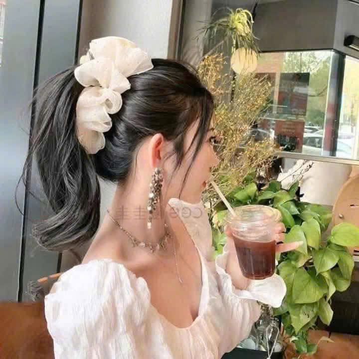 Kẹp tóc Hàn Quốc phối nơ bản to