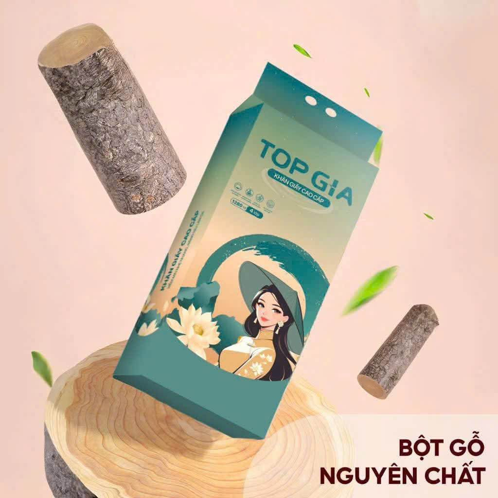 THÙNG 4 GÓI GIẤY RÚT TOPGIA CÔ GÁI CAO CẤP DÀY SIÊU DAI