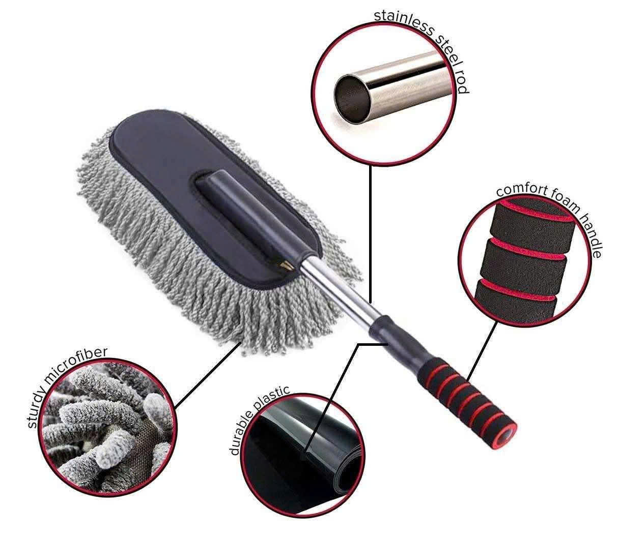 Chổi lau rửa xe ô tô, xe hơi chuyên dụng điều chỉnh độ dài