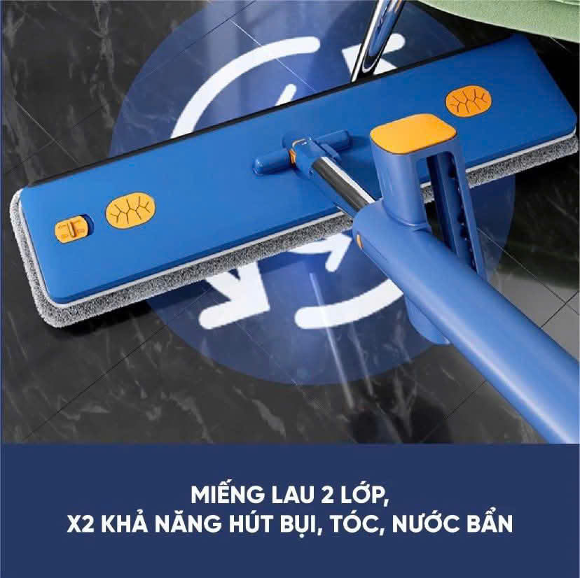 BỘ LAU NHÀ TỰ VẮT THÔNG MINH KÈM CHẬU GẤP GỌN