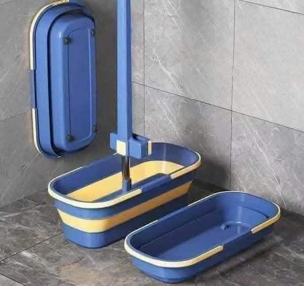 BỘ LAU NHÀ TỰ VẮT THÔNG MINH KÈM CHẬU GẤP GỌN
