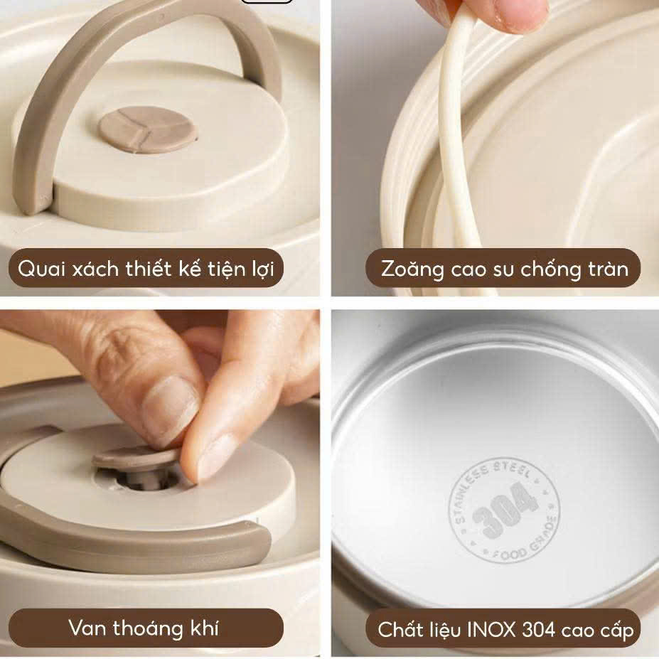 BỘ HỘP CƠM GIỮ NHIỆT LUCKY 3 TẦNG