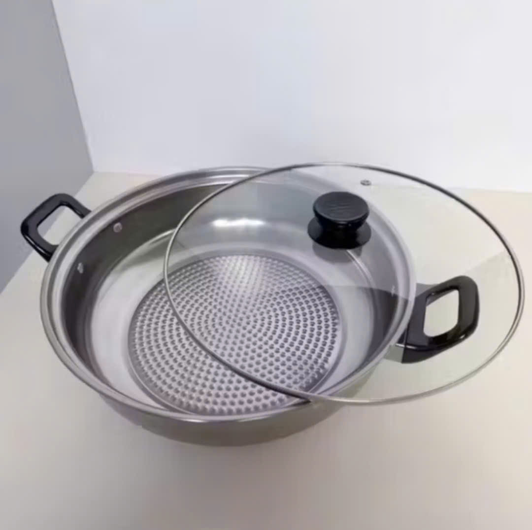 NỒI INOX 28CM NẮP KÍNH