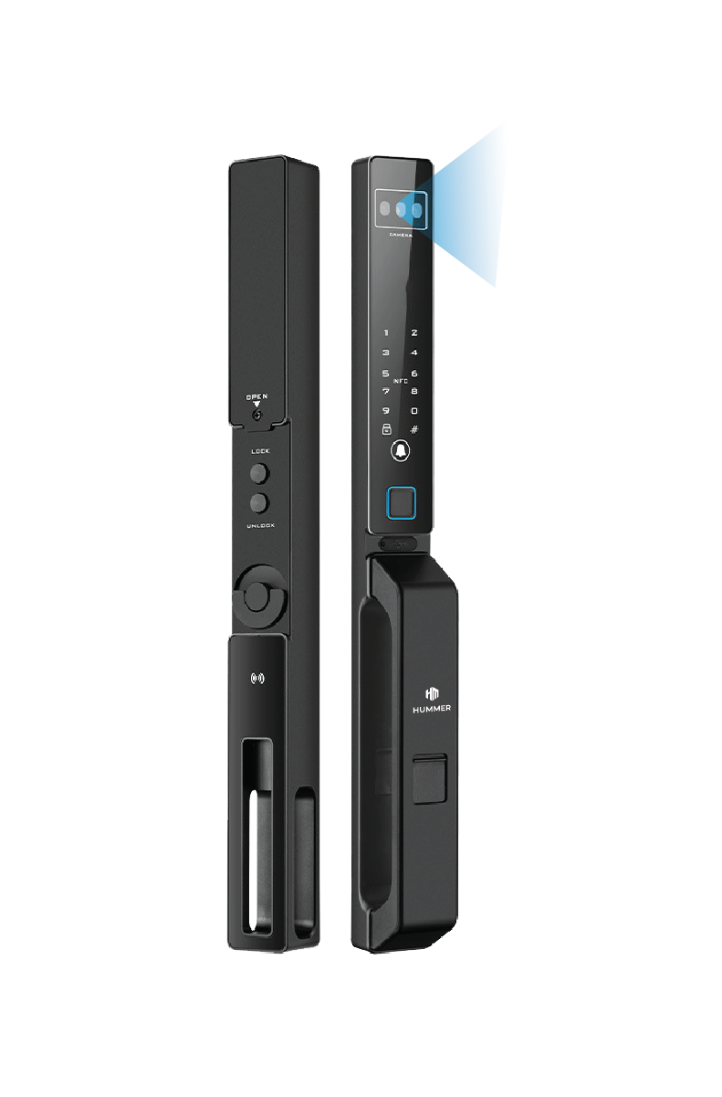 Khóa vân tay cửa nhôm HUMMER HM-5880F Face ID