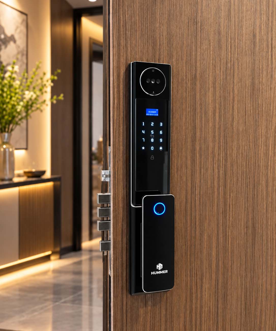 Khóa cửa vân tay HUMMER HM-899F Face ID