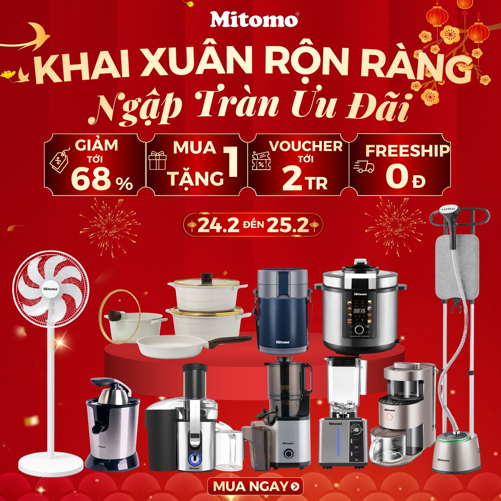 🌸 KHAI XUÂN RỘN RÀNG – NGẬP TRÀN ƯU ĐÃI CÙNG MITOMO 🌸