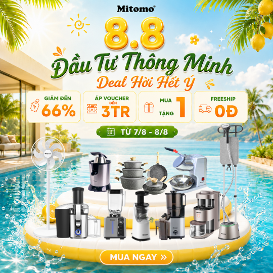 NGÀY HỘI SIÊU SALE 8.8 - ĐẦU TƯ THÔNG MINH DEAL HỜI HẾT Ý CỦA MITOMO 🛒🔥