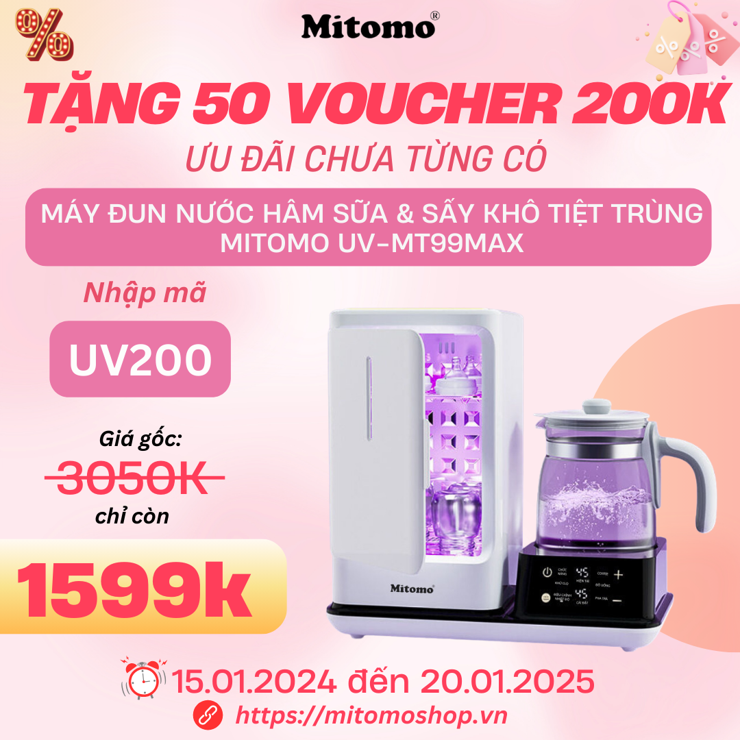 TẶNG 50 VOUCHER 200K - CHỐT MÁY TIỆT TRÙNG ĐA NĂNG MITOMO VỚI GIÁ CHƯA TỪNG CÓ