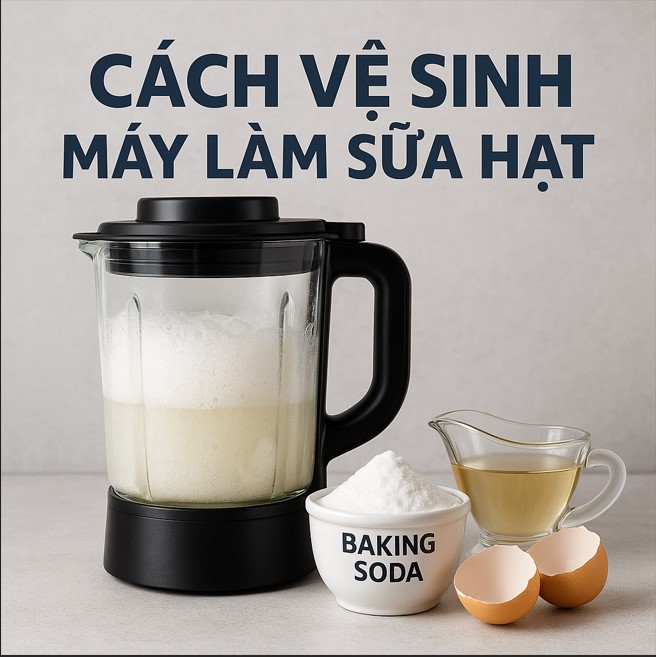 MẸO VỆ SINH MÁY LÀM SỮA HẠT BỊ KHÊ, Ố VÀNG CỐI GIÚP MÁY SẠCH NHƯ MỚI