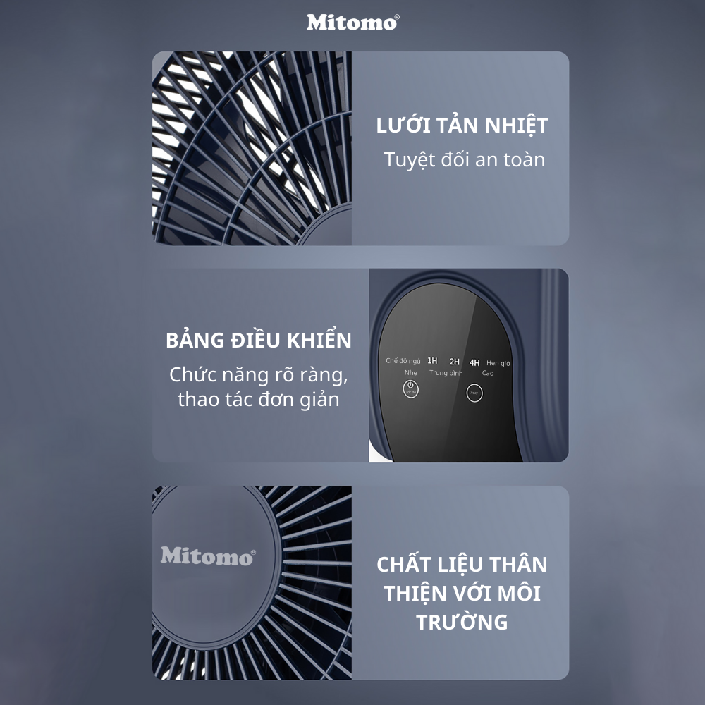Quạt treo tường điện tử Mitomo FTT-60HE