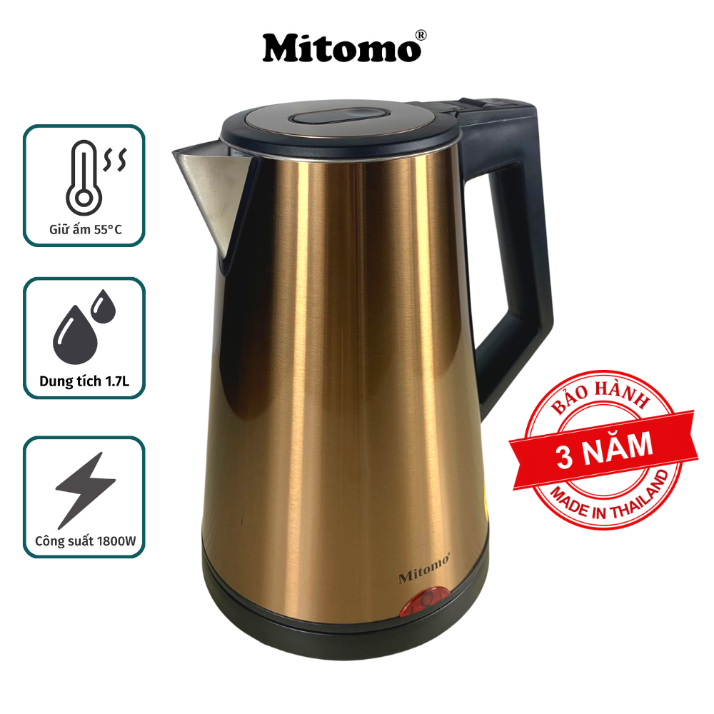 Ấm đun nước siêu tốc 3 lớp cao cấp Mitomo ST-631