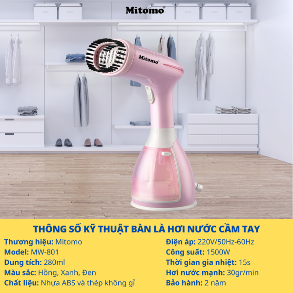 Bàn là hơi nước cầm tay Mitomo MW-801