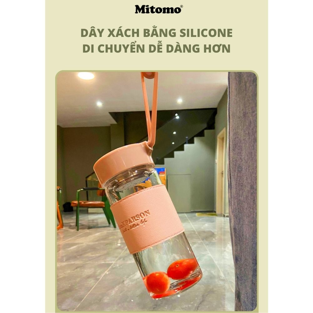 Bình thủy tinh cao cấp đựng nước detox, đựng nước trái cây HanKPARSON 500ml