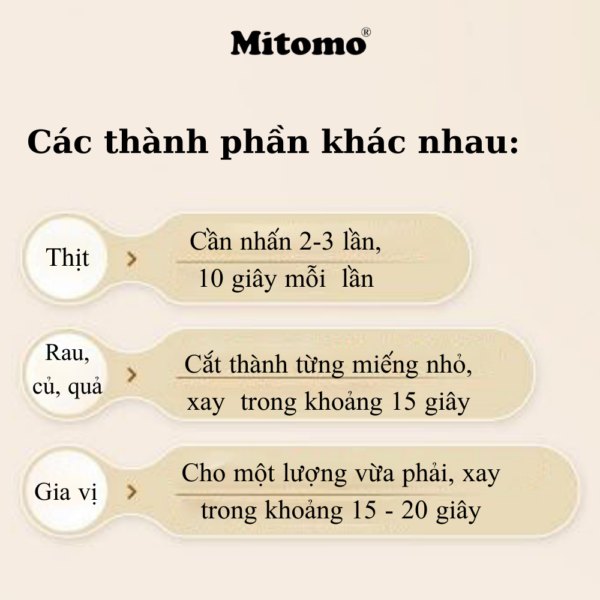 Máy Xay Ăn Dặm, Xay Thực Phẩm Đa Năng Mitomo MT-350