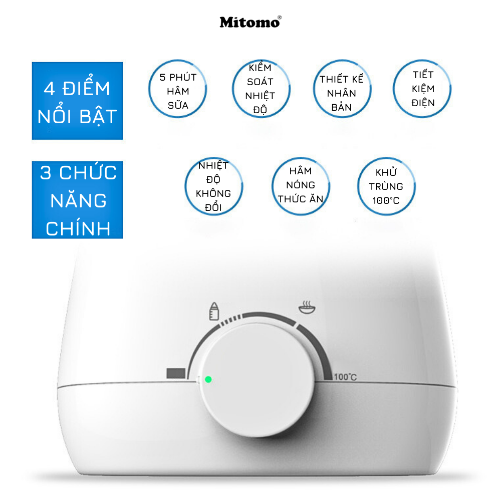 Máy hâm sữa tiệt trùng đa năng Mitomo RBN-1001