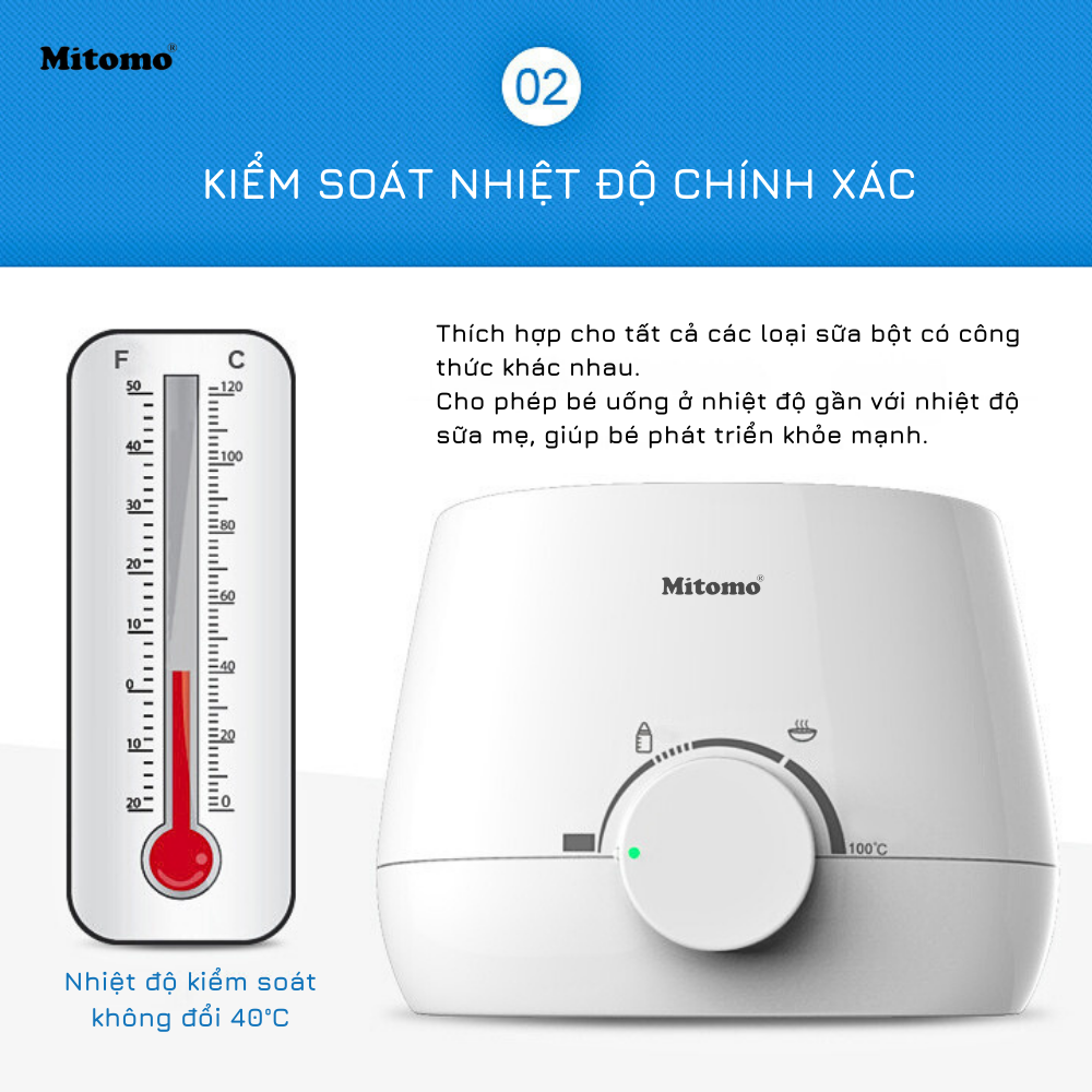 Máy hâm sữa tiệt trùng đa năng Mitomo RBN-1001