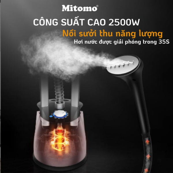 Bàn là hơi nước đứng cao cấp Mitomo GC-899 Max Màu Bạc