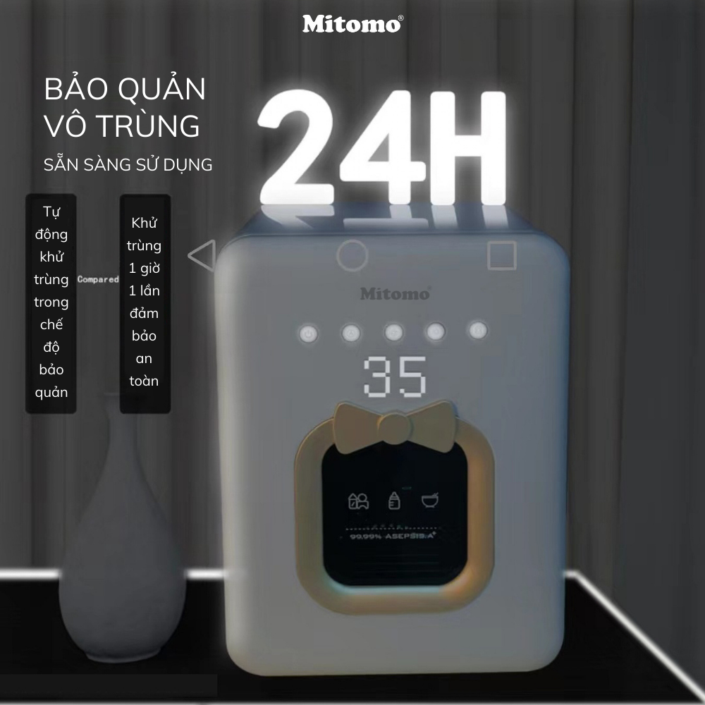 Máy sấy khô tiệt trùng đa năng cho bé Mitomo UVC-MT99W dung tích 22L