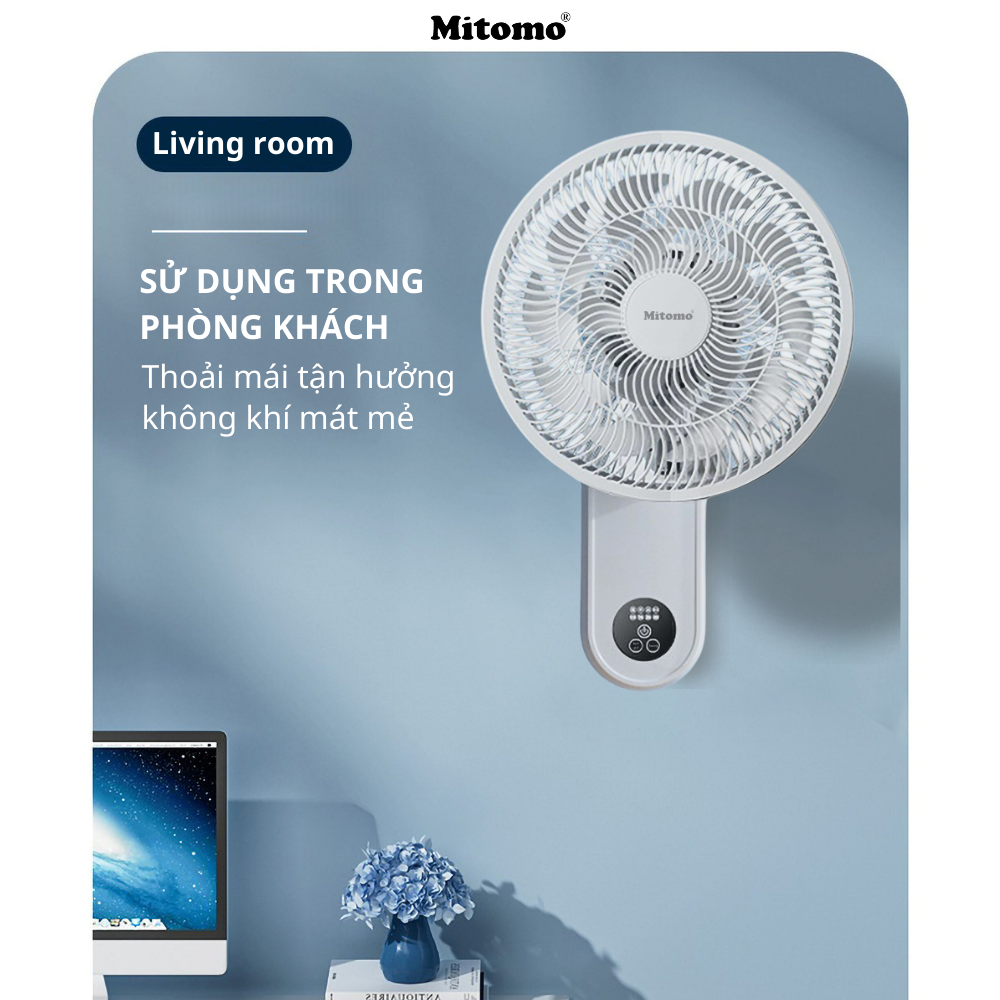 Quạt treo tường điện tử Mitomo FTT-60AEC