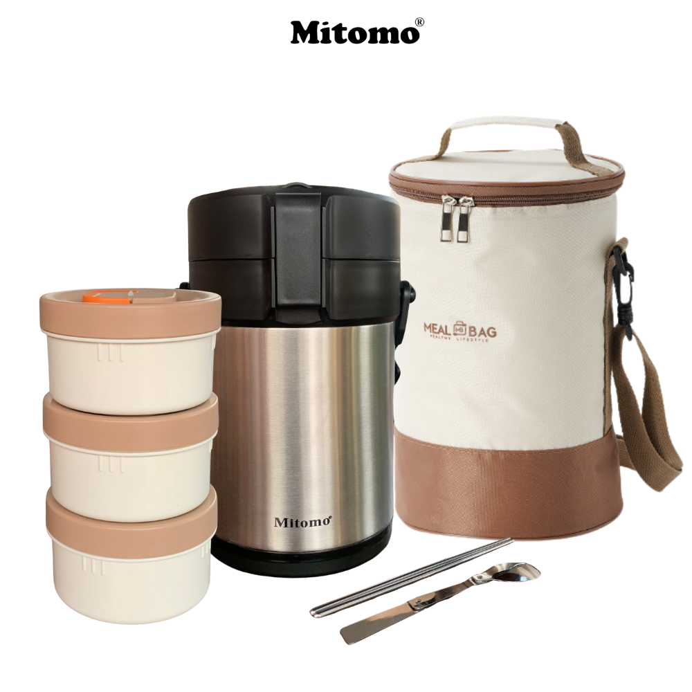 Hộp cơm giữ nhiệt Mitomo LCH-7086 Màu Bạc