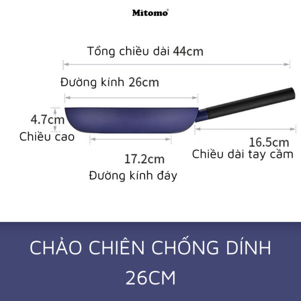 Bộ nồi chảo chống dính vân đá cao cấp Mitomo Cooker King phong cách Hàn Quốc