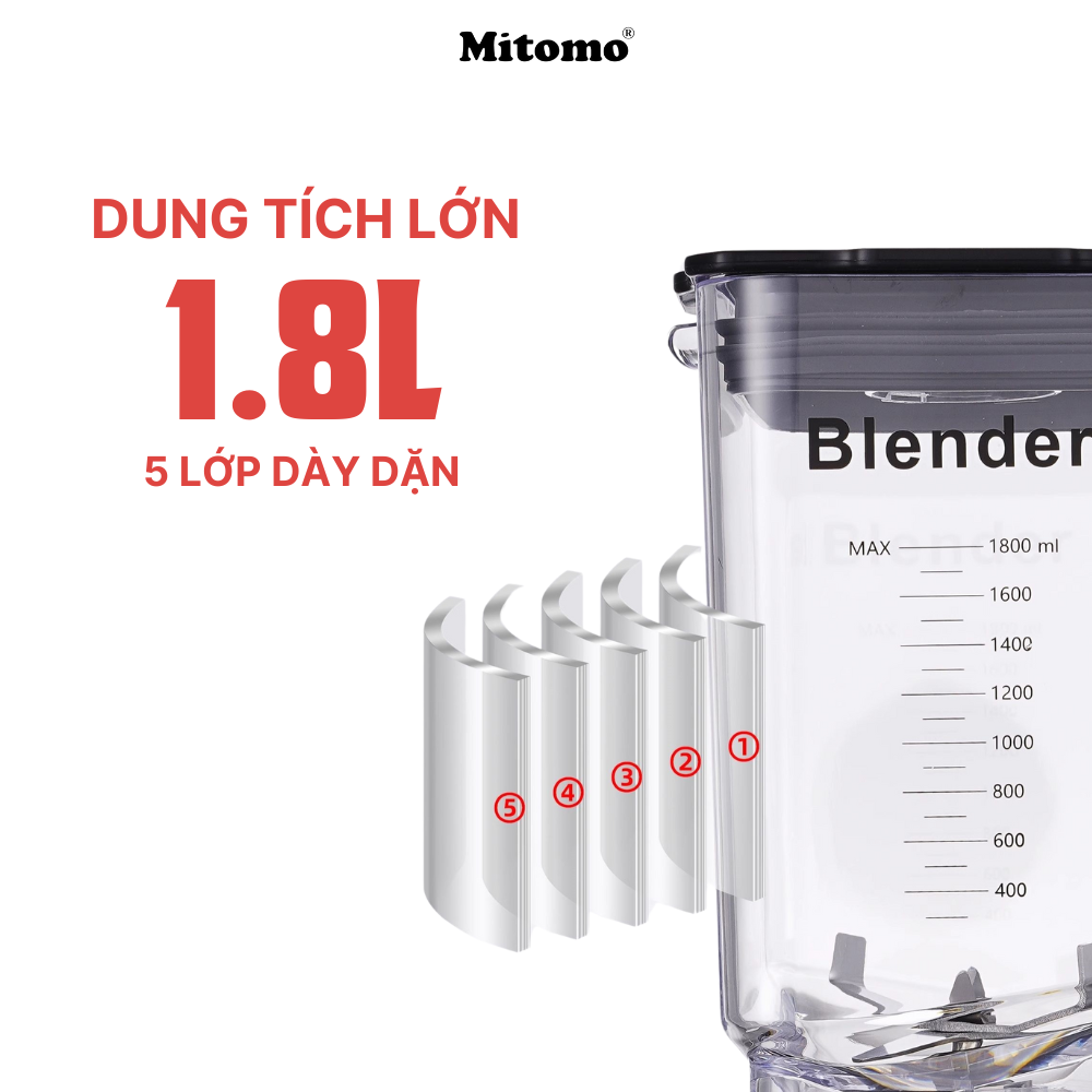 Máy xay sinh tố chuyên dụng Mitomo KD-1800
