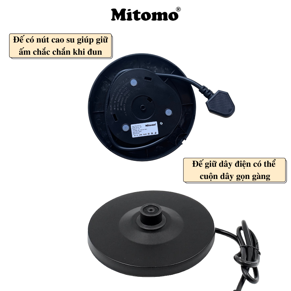 Ấm đun nước siêu tốc 3 lớp cao cấp Mitomo ST-631