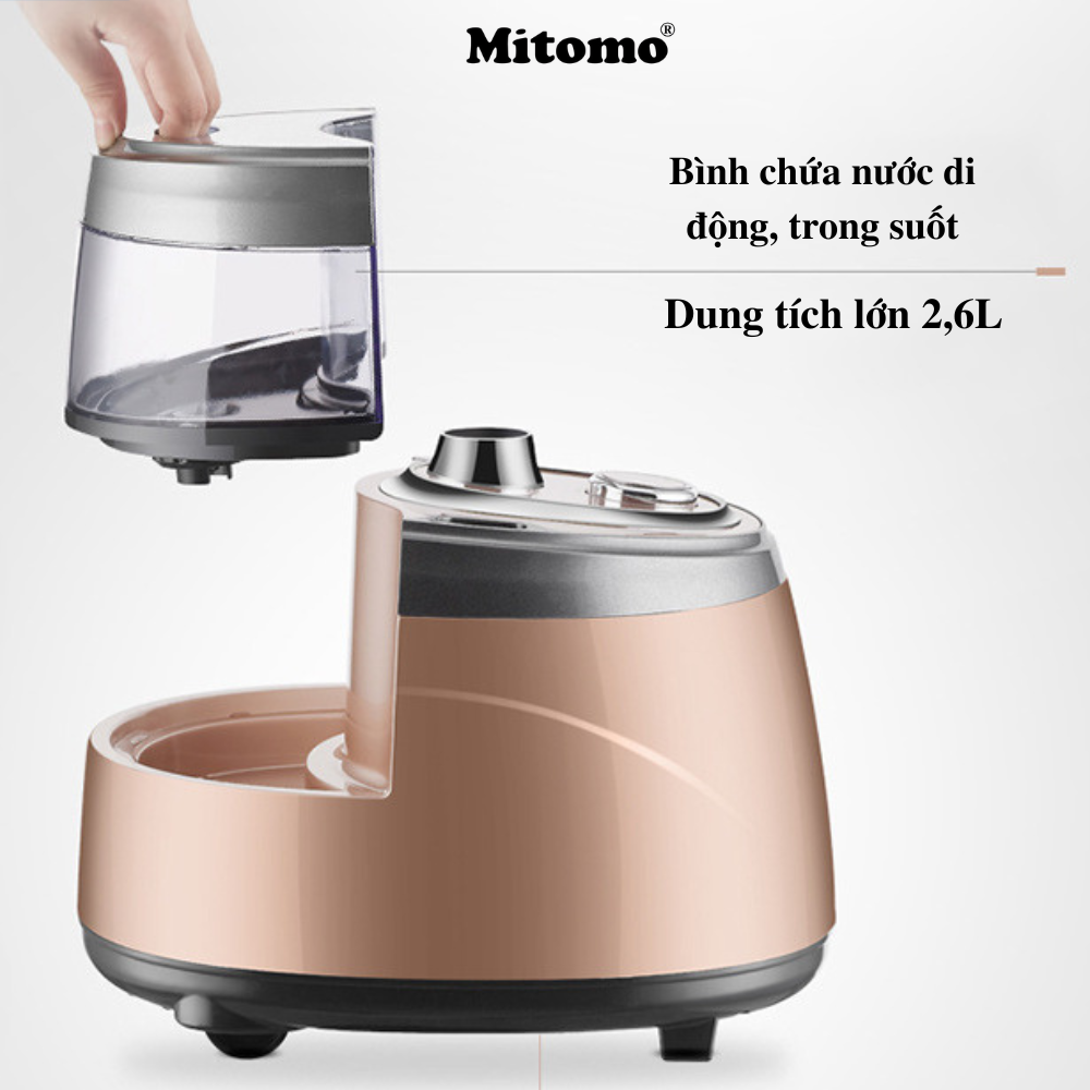 Bàn ủi hơi nước đứng Mitomo GC-559 Màu Hồng Nhạt