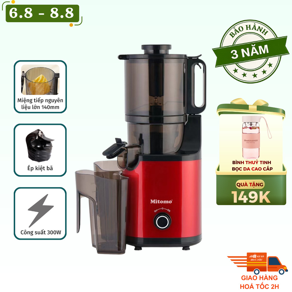 Máy ép trái cây chậm công nghiệp cao cấp Mitomo KJ-3081Max